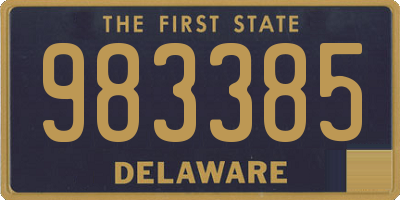 DE license plate 983385