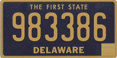 DE license plate 983386