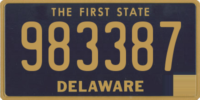 DE license plate 983387