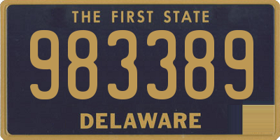 DE license plate 983389