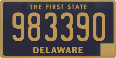 DE license plate 983390