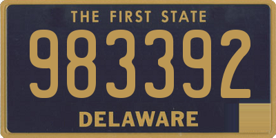 DE license plate 983392