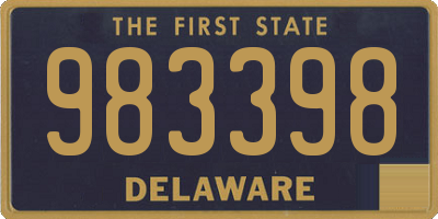 DE license plate 983398