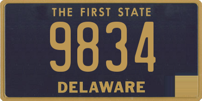 DE license plate 9834