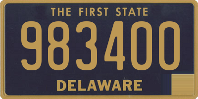 DE license plate 983400