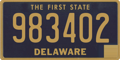 DE license plate 983402