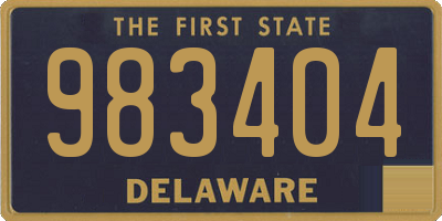 DE license plate 983404