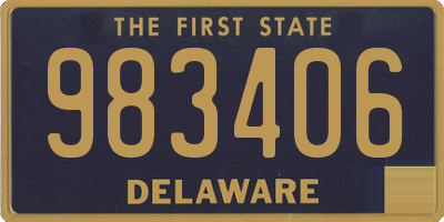 DE license plate 983406