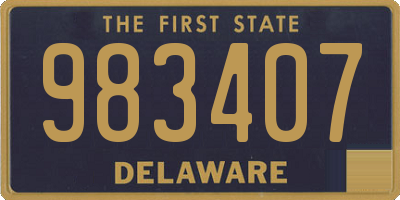 DE license plate 983407