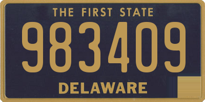 DE license plate 983409