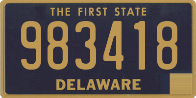 DE license plate 983418