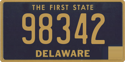 DE license plate 98342