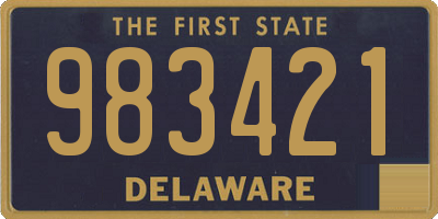 DE license plate 983421