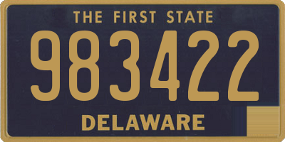 DE license plate 983422