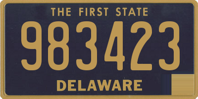 DE license plate 983423