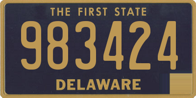 DE license plate 983424