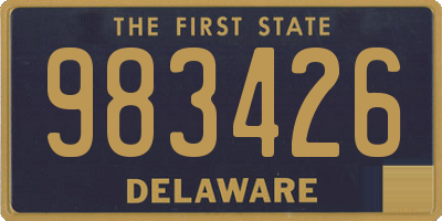 DE license plate 983426