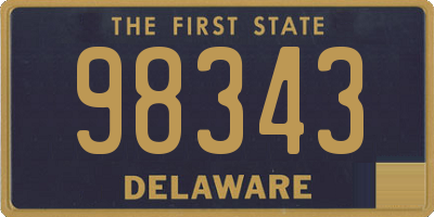 DE license plate 98343