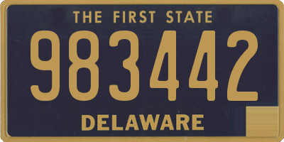 DE license plate 983442