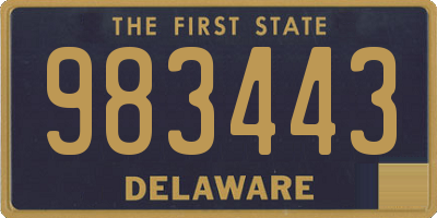 DE license plate 983443