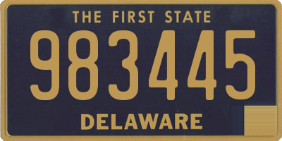 DE license plate 983445