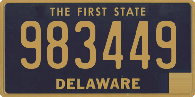 DE license plate 983449