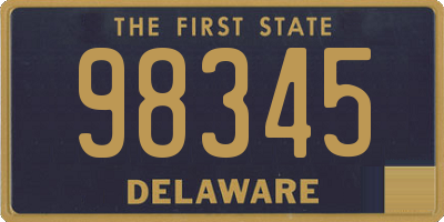 DE license plate 98345
