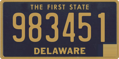 DE license plate 983451