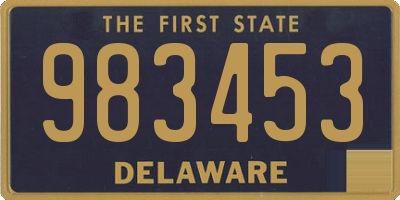 DE license plate 983453