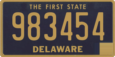 DE license plate 983454