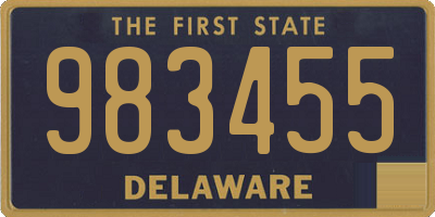 DE license plate 983455