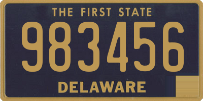 DE license plate 983456