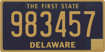 DE license plate 983457