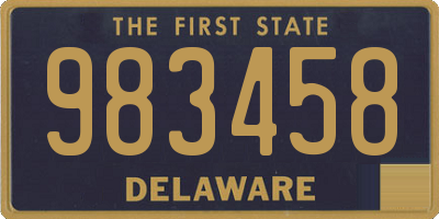 DE license plate 983458