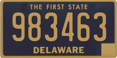 DE license plate 983463