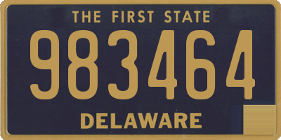 DE license plate 983464