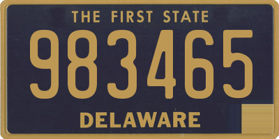 DE license plate 983465