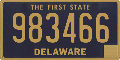 DE license plate 983466