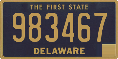 DE license plate 983467