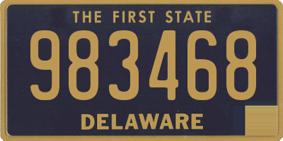 DE license plate 983468