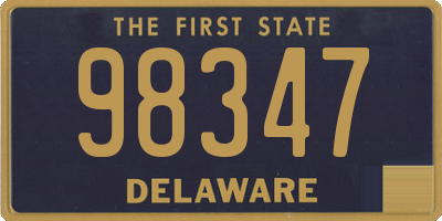 DE license plate 98347