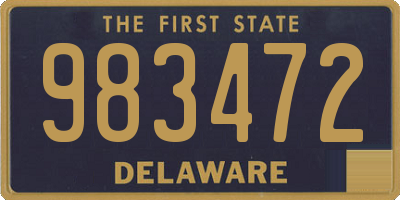 DE license plate 983472