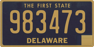 DE license plate 983473