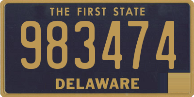 DE license plate 983474