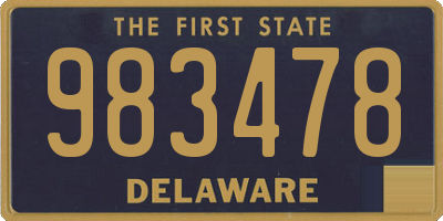 DE license plate 983478