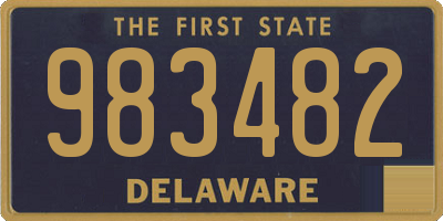 DE license plate 983482