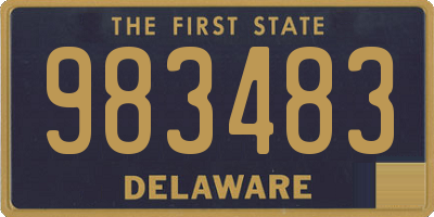 DE license plate 983483