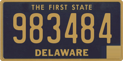 DE license plate 983484