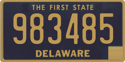 DE license plate 983485