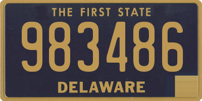 DE license plate 983486